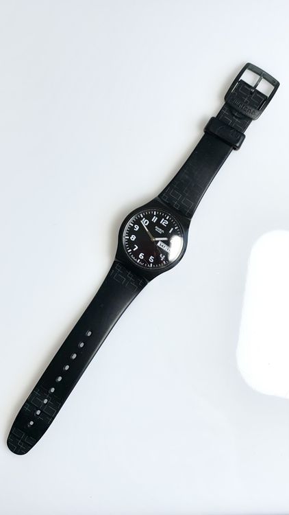 Swatch Armbanduhr, Schwarz, Vintage 2