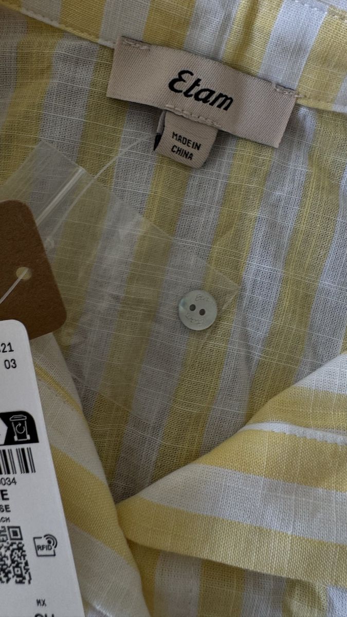 Camicette: Button Down Bluse gelb gestreift Gr. S von Etam – Nuovo e nell'imballaggio originale da Zürich venduto da Aya03 1