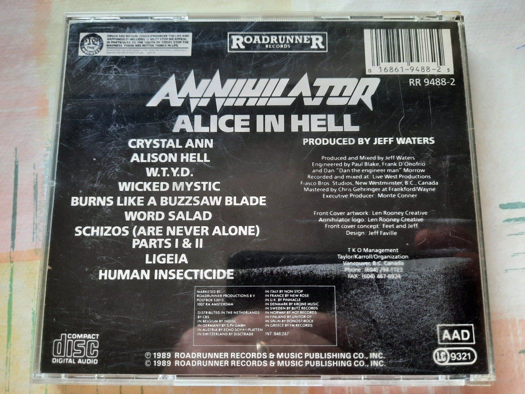 CD: CD Annihilator - Alice in hell  – Usato da Pully venduto da bro_n52j 1