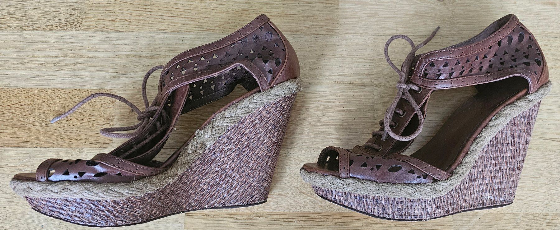 Damenschuhe: Sandales avec talon compensés - Taille 38 – Gebraucht aus Court von Jovi2 4