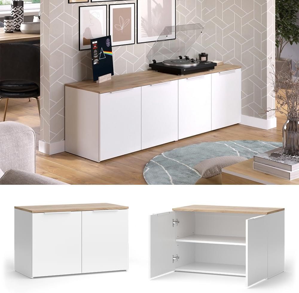 Commodes: Wohnwand Weiss Sonoma – Neuf avec emballage d'origine à St. Gallen par VerkaufsMaus50 3