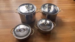 4 SIGG-Pfannen, Edelstahl