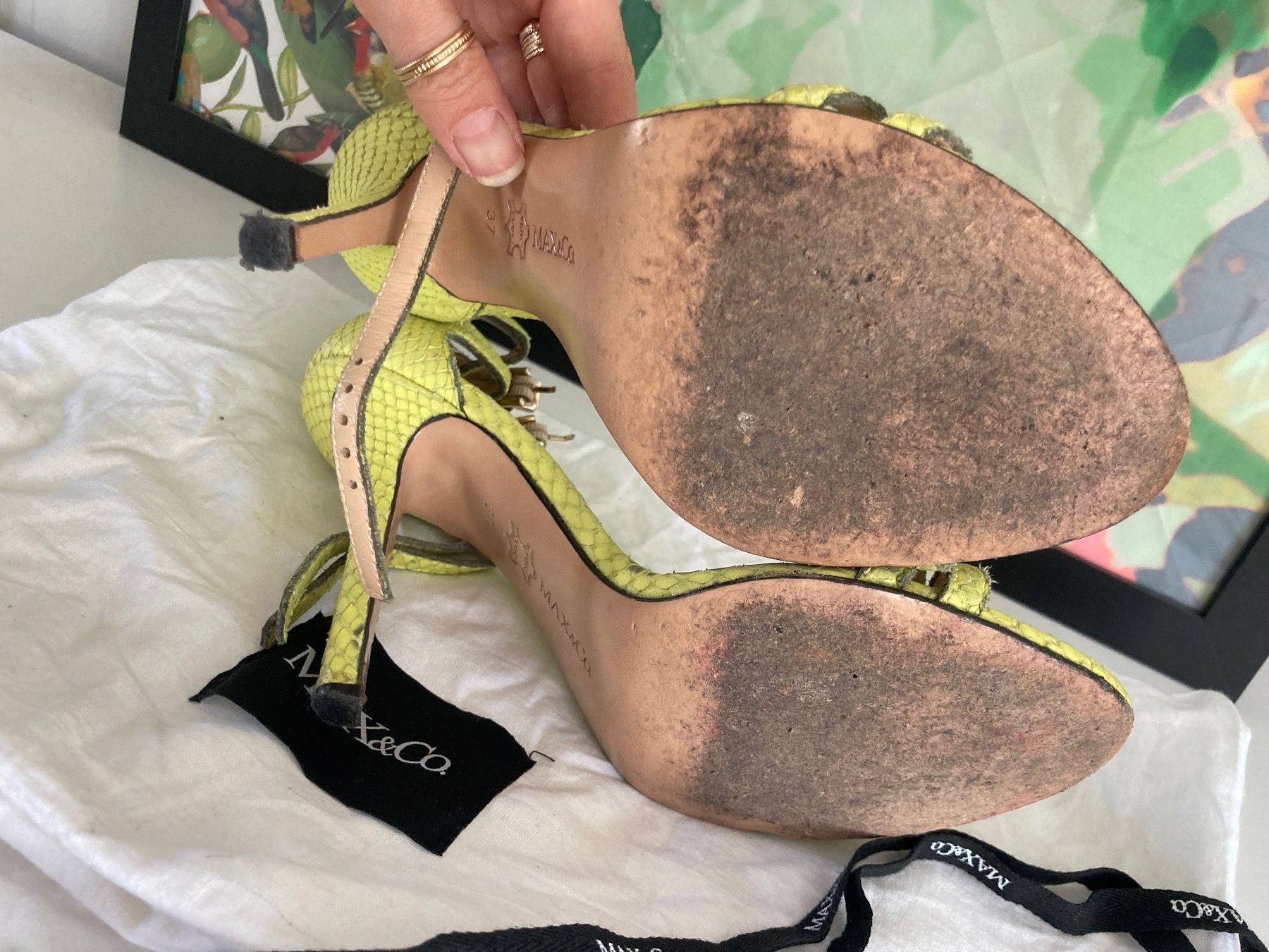 Max Mara Damenschuhe: Max&Co Sandalen Highheels, gelb. – Gebraucht aus Zürich von eli-rezz 5