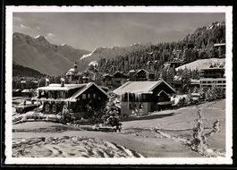 AK Arosa, Winteransicht mit Bergen