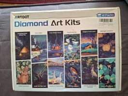 Diamond Painting Set mit 12 Bildern