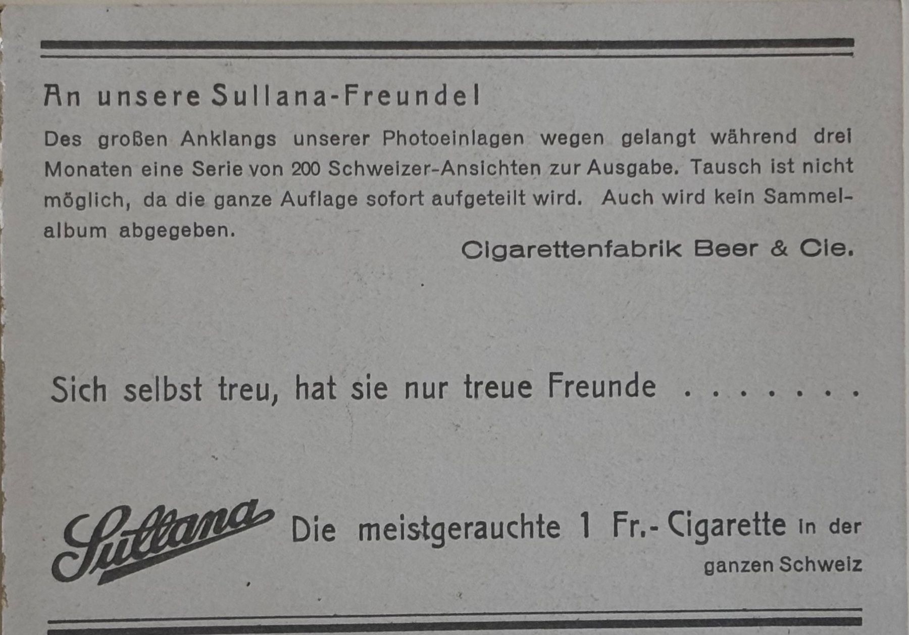 Cartoline postali: Sultana Zigarettenbild - Piz Bernina, Graubünden – Usato da Frauenfeld venduto da Merk52 1