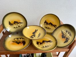 Vintage Teller Set, Schramberg, 6 Stück