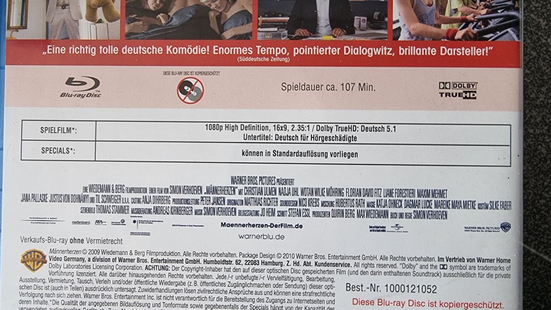 Tutti i DVDs: Blu Ray -  Männerherzen / Til Schweiger – Usato da Oetwil am See venduto da fineli2 1