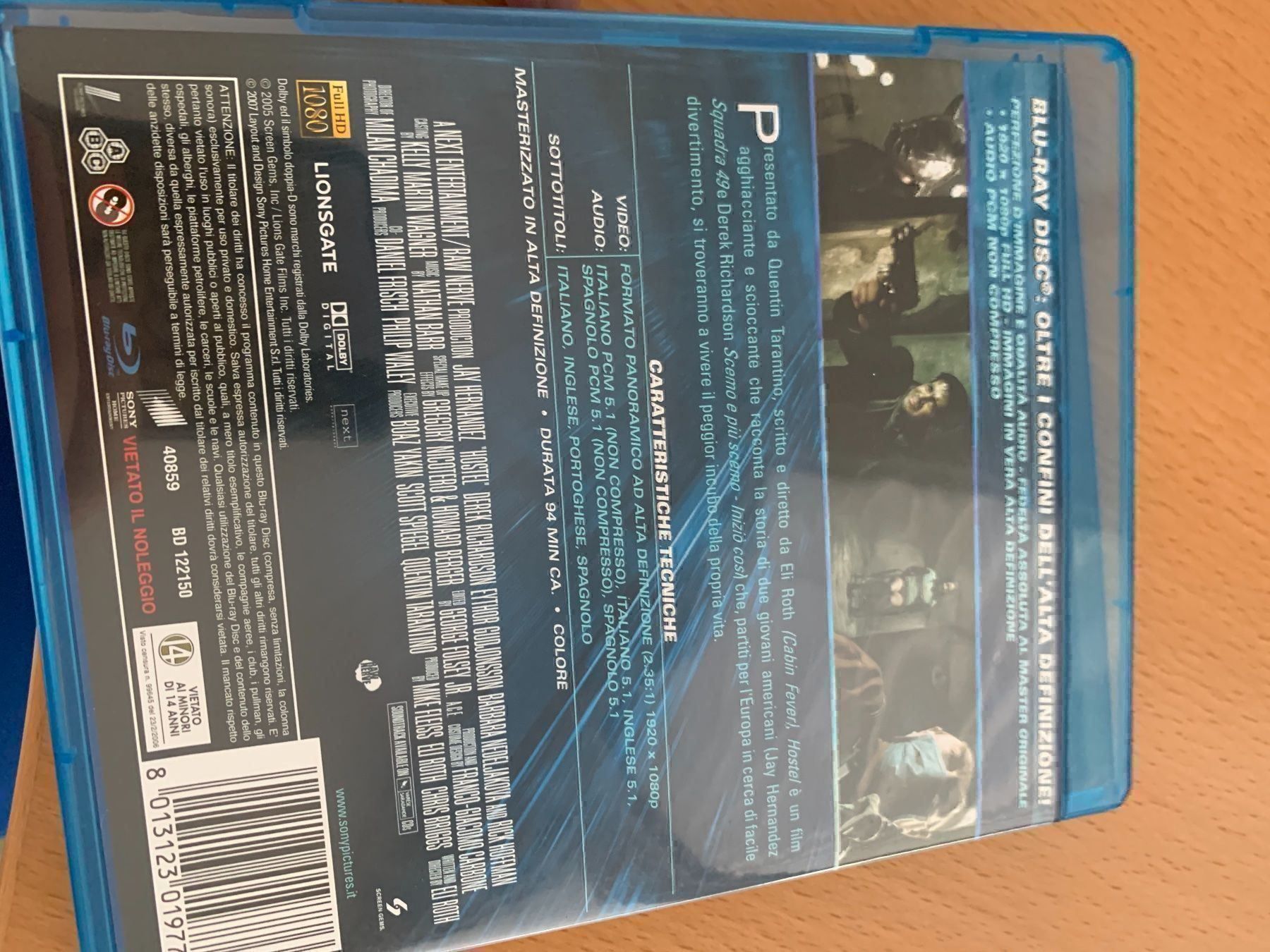 Tutti i DVDs: Blu ray italienisch Hostel – Usato da Goldach venduto da ztp 2