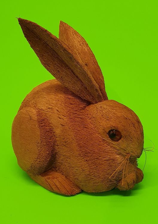 Kokos-Hasen Geschnitzt ca. 20 x 20 cm / 4 Stück | Kaufen auf Ricardo