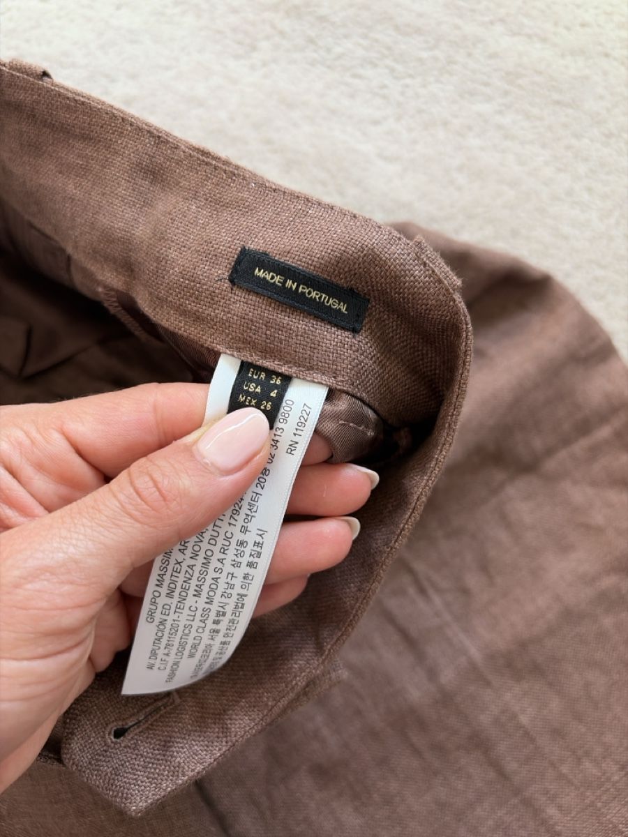 Massimo Dutti Pantaloni: Massimo Dutti Hose Leinen braun Grösse 36  – Usato da Zürich venduto da ufe_f5q5 2