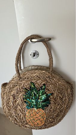 Strohtasche Ananas / Strandtasche Shopper