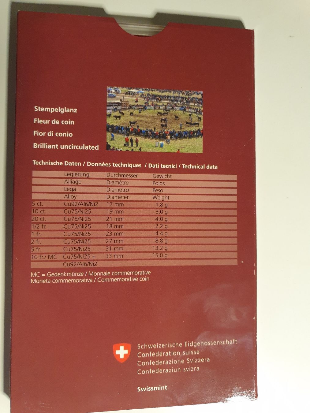 Tutti le monete: Münzsatz 2012, combats de reines – Nuovo (secondo la descrizione) da Würenlos venduto da calimero095 1