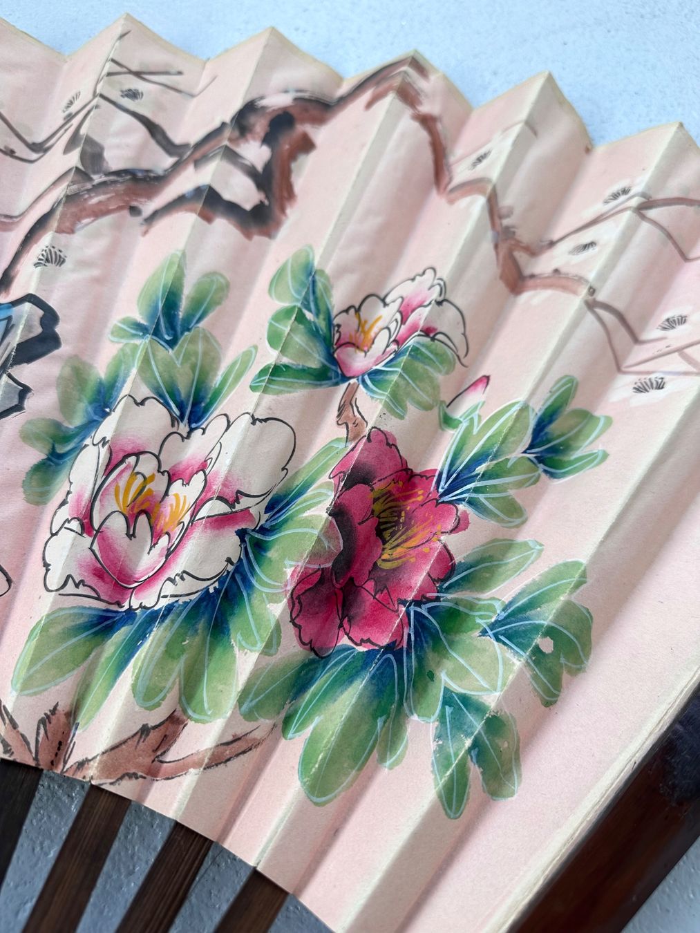 Alle Dekorationen: Grosser Deko-Fächer mit Vogel-/ und Blumenmotiv – Gebraucht aus Bern von Fraeuleinhonig 6
