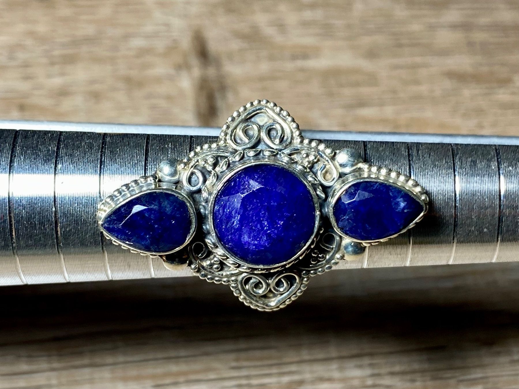 Anelli: orientalischer Silberring mit natürlichem Blauer Saphir – Nuovo e nell'imballaggio originale da Laax venduto da Kiki_Kingdom3 3