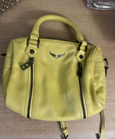 Sac à main cuir jaune Zadig&Voltaire modèle Sunny.