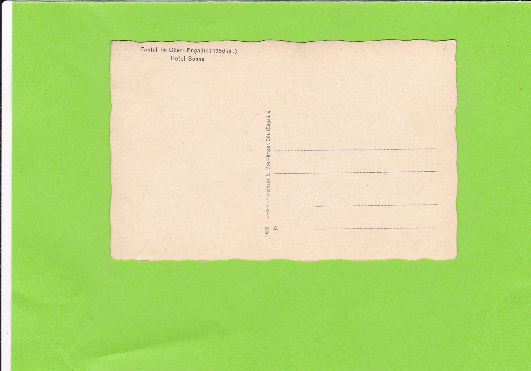 Cartoline postali: Fextal, Hotel Sonne – Usato da St. Peterzell venduto da neckertal 1