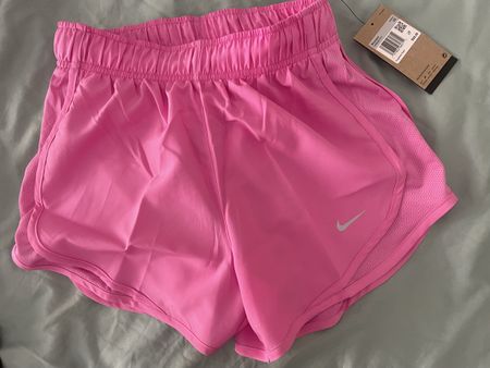 Unworn Nike Dri-FIT Running Shorts - Pink, size XS.