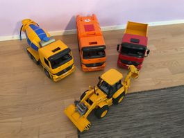 Bruder Spielzeuglastwagen und Bagger