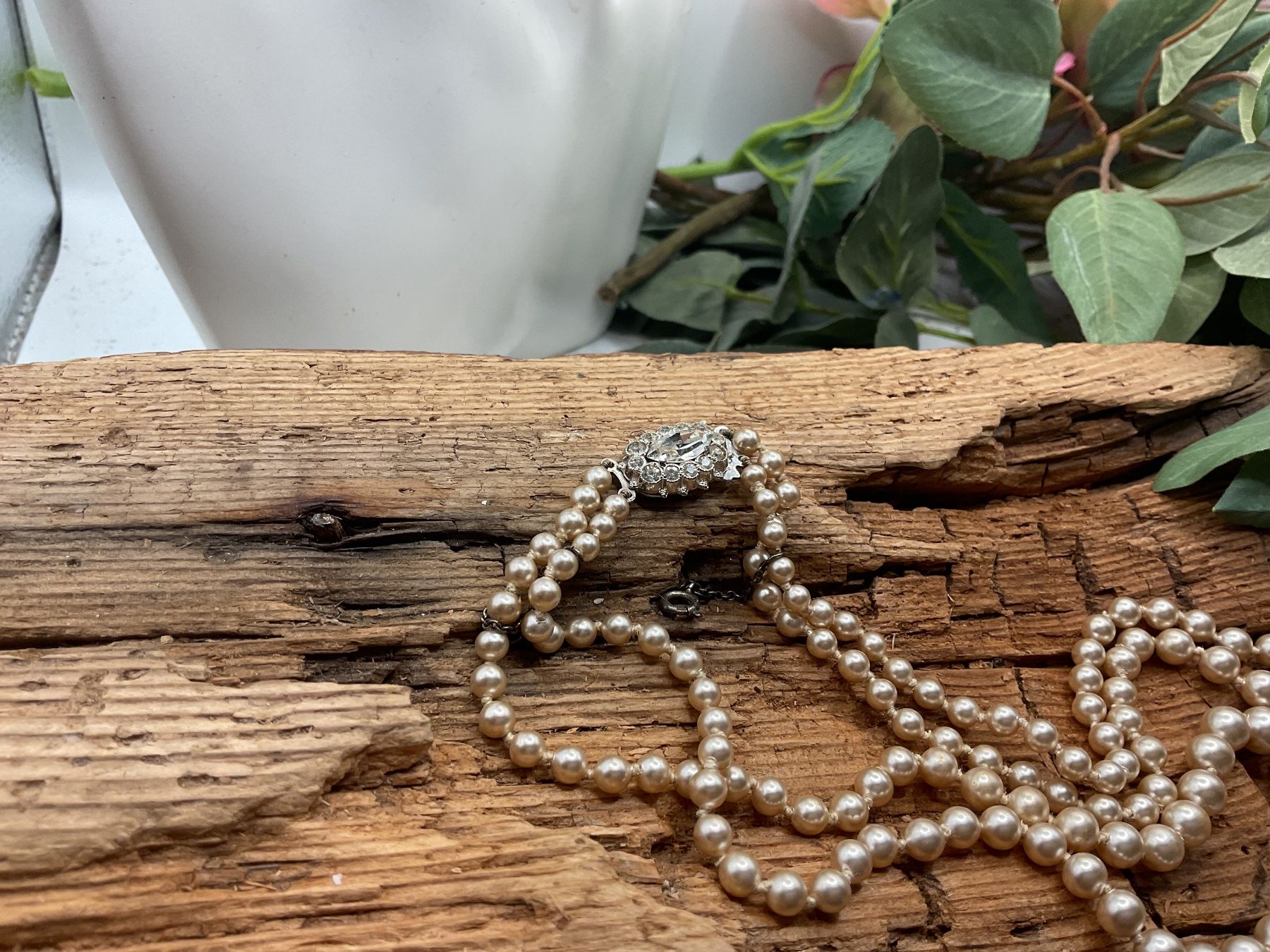 Catenine: Vintage Perlencollier mit Sterlingsilber Verschluss – Usato da luzern venduto da Alpendorf1 3