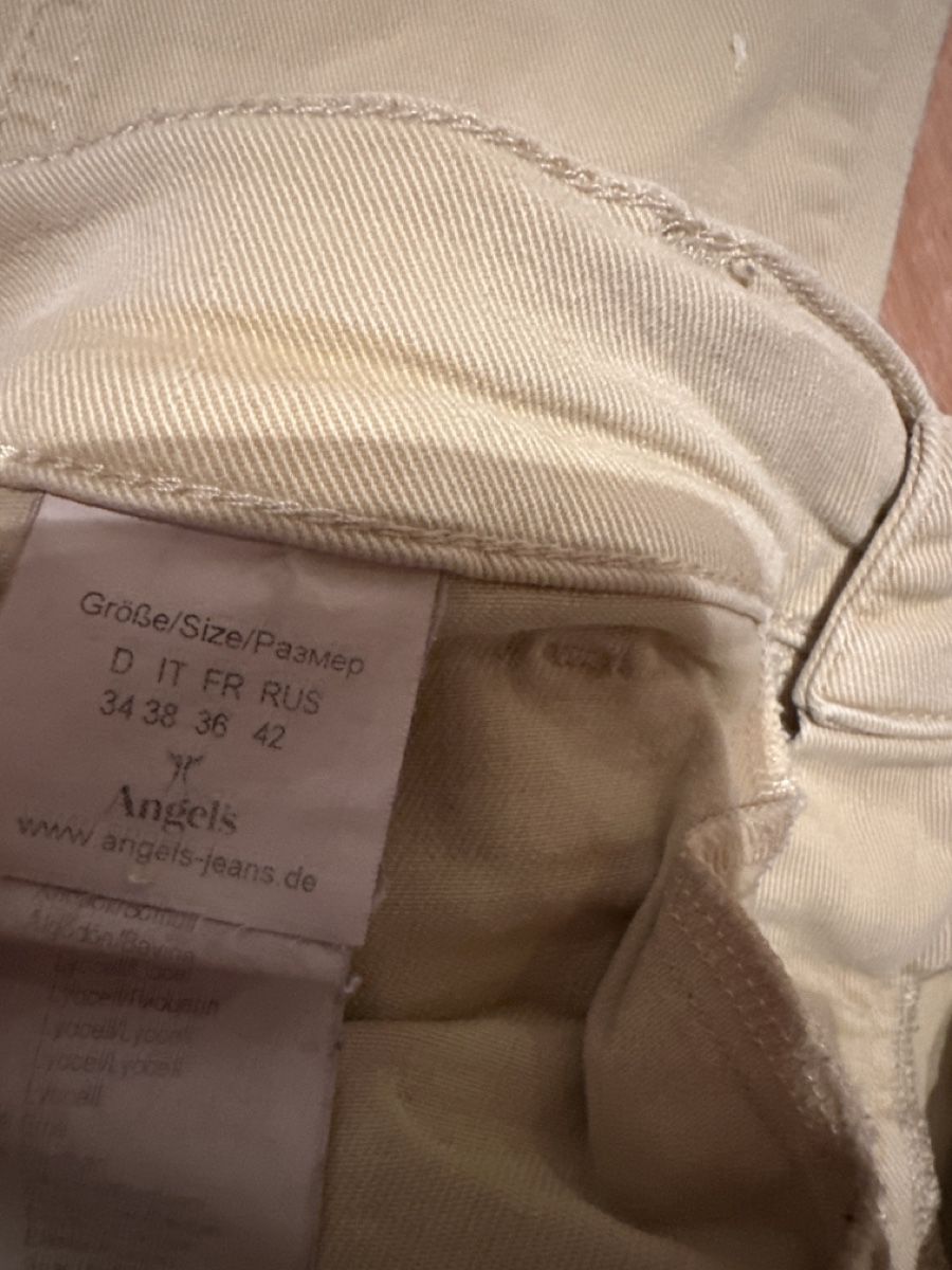 Angels Pantaloni: Angels Hose, Gr. 34, beige, einf. Bundweite ca. 34 cm – Usato da St. Gallen venduto da mai_gd7k 2