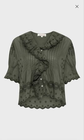 Neu Gerard Darel Boho Designer Top Oliv 