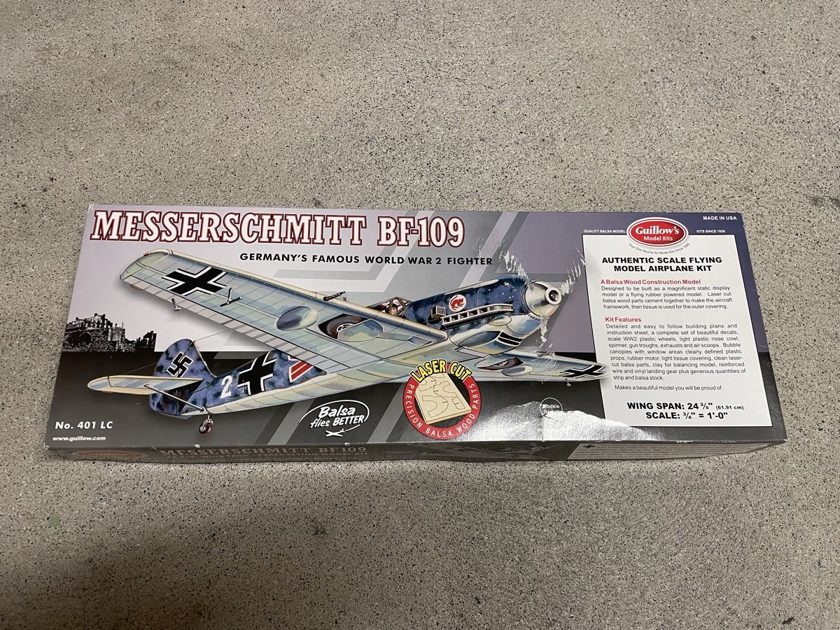 Kit di modellismo & Modellini statici: Messerschmitt BF109,Guillow Modellbausatz, NEU – Nuovo (secondo la descrizione) da Kriens venduto da horse_adi 1