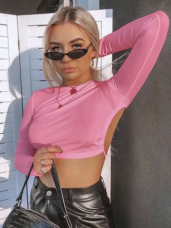 Pink Crop Top