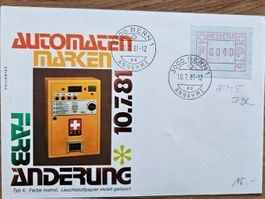ATM 5 auf FDC  (Kat 15.--) ab 1.50