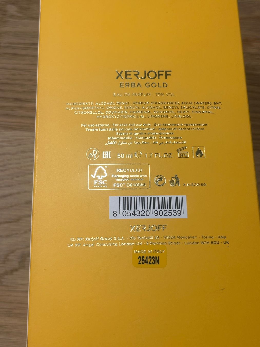 Xerjoff Parfum & Eau de Toilette: Xerjoff Erba Gold – Gebraucht aus Triengen von Arb_nez 2