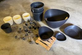 Topf Pflanzentopf Blumentöpfe Rollbretter Untersetzer Pflanz