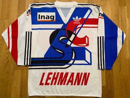 ORIGINAL ZSC LIONS TRIKOT 1992/94 SIGNIERT ADIDAS ZÜRICH XL