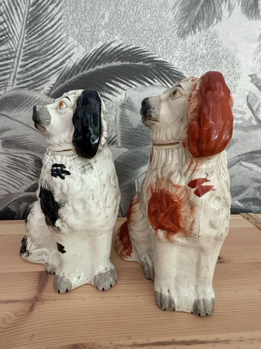 Statuette: 2 Kaminhunde/Puffhunde – Usato da Stadel venduto da Atropa1969 5