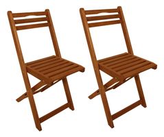 2x Gartenstuhl Klappstuhl PORTO, Eukalyptus geölt FSC