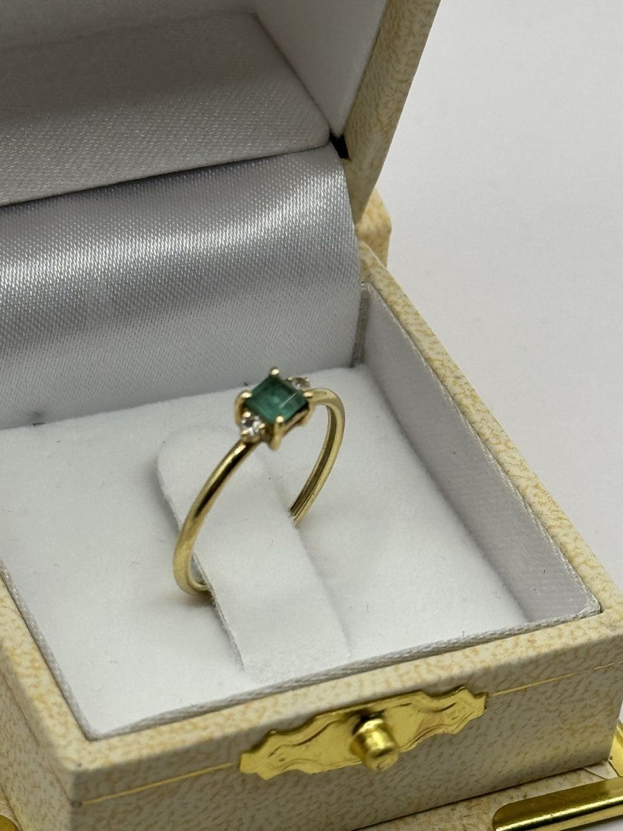 Ringe: Timeless Trilogy Ring with Emerald Center and Diamond Accent – Neu (gemäss Beschreibung) aus Glattpark(Opfikon) von Pflanzenmami68 3