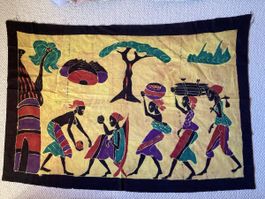 Magnifique tenture en batik peinte à la main