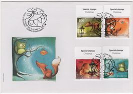 Weihnachten 2013 Serie mit TAB (engl) auf illustriertem FDC