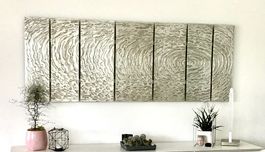 Stylisches Wandbild, mehrteilig, Silber-Optik, Top Zustand!