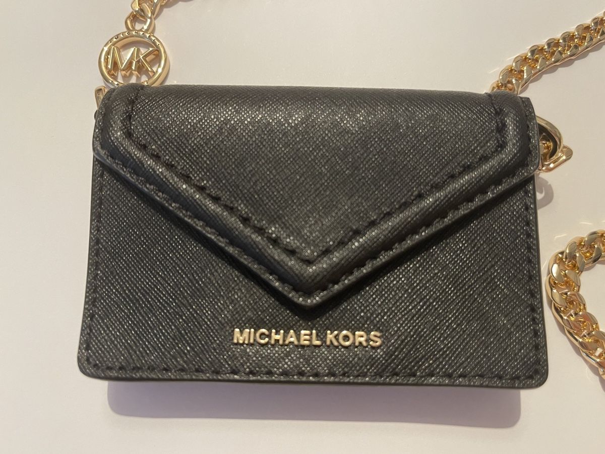 Michael Kors Portafogli: Michael Kors Münzen oder Karten Portmonee Schwarz/Gold – Nuovo e nell'imballaggio originale da Schlieren venduto da Flamingo_blume 1