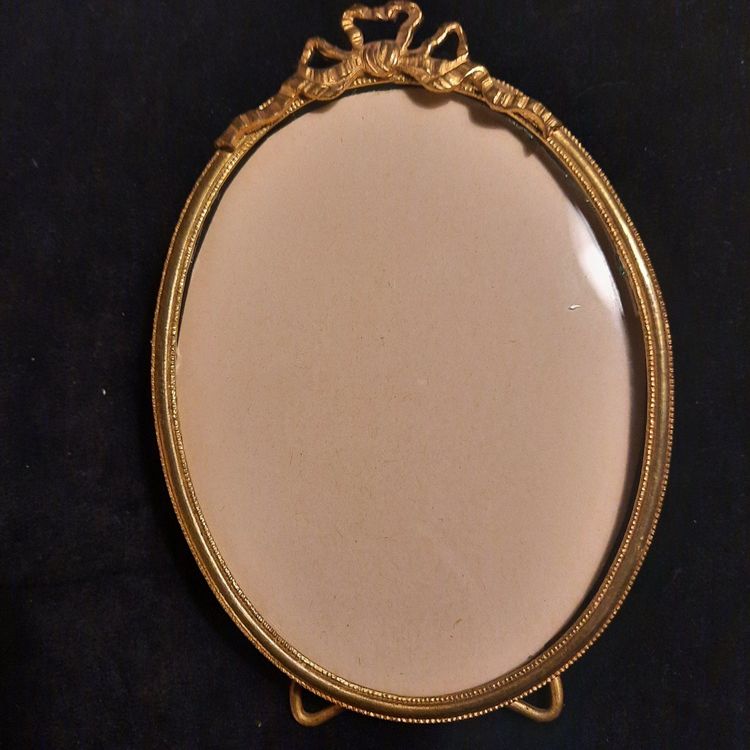 Vintage-Bilderrahmen Oval, Gold/weiß – 12,7 X 17,8 Cm, Mit Glas & Passepartout, Für Tisch Oder Wand