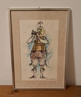 Paul Schaub, CH-Künstler Grafiker, signiert, Basler Fasnacht