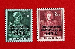 D VI OMS WHO GENEVE 21 22 PFYFFER FORRER 1949** POSTFRISCH