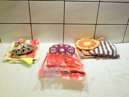 gestrickte Pfannenplätze, Servietten und Untersetzer u.v.m.
