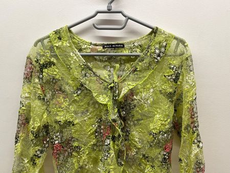 Leichte bunte Bluse mit 3/4tel Aermeln in 36 - neuwertig :-)