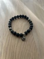 Lava Stein Armband mit Yin Yang Anhänger aus Island