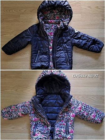Tolle Winter-, Wendejacke - Grösse 86