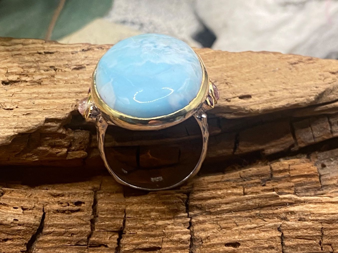 Anelli: Larimar Statement Ring in Sterlingsilber, Gr.56 – Nuovo (secondo la descrizione) da Luzern venduto da S.Kern01 2