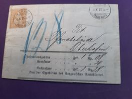 alter Brief 1875 von Aarau nach Oberhofen/AG - Amtsblatt