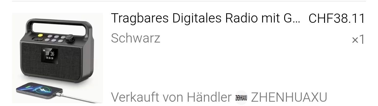 Radio: DAB plus Radio mit Bluetooth  – Nuovo e nell'imballaggio originale da Frutigen venduto da Chenel0815 3