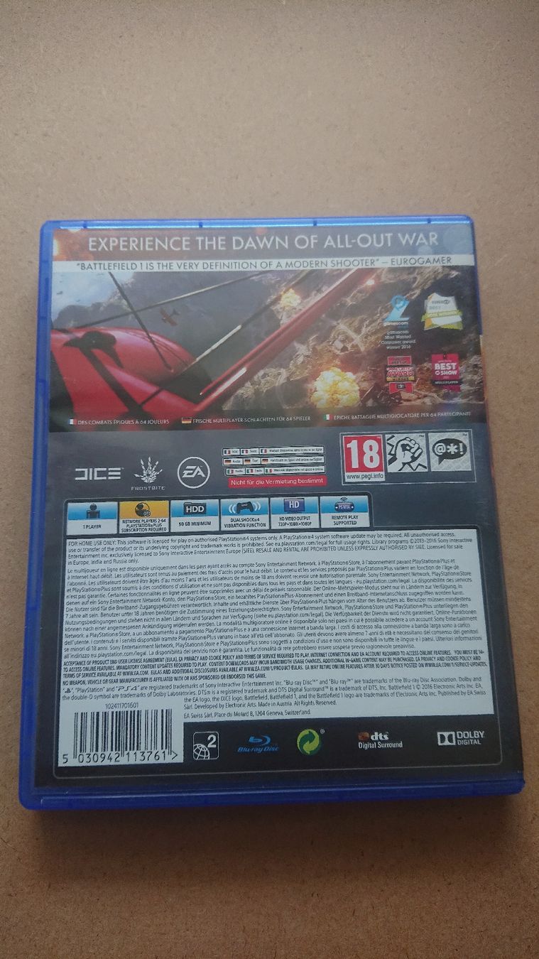 Jeux: Battlefield 1 ps4 – D'occasion à Chur par FreakofRarity 1